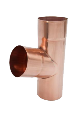 Детальное фото тройник трубы, медь, d-100 мм, aquasystem